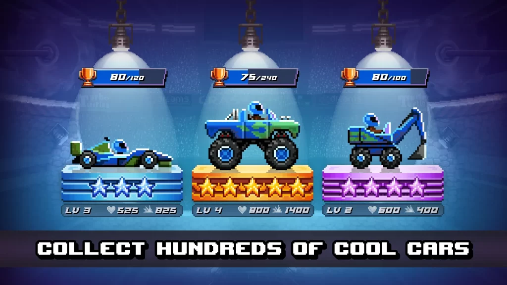 collect multiple cars in Drive Ahead! MOD APK Menu