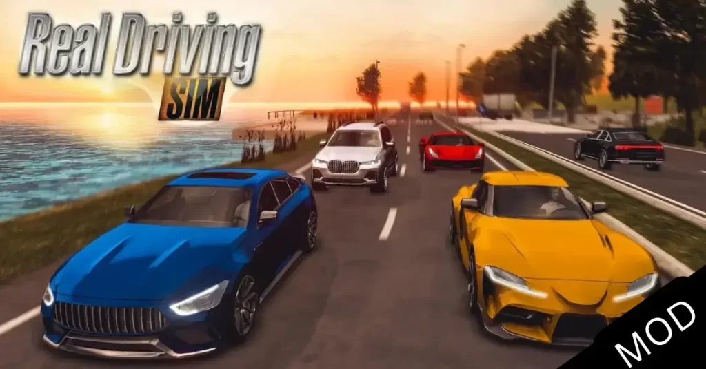 real driving sim mod apk interface